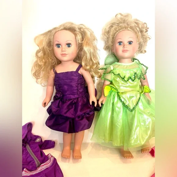 American Girl Cititoy 2013 18" Blonde Hair Blue Eyes Dolls (2) with Clothes - Picture 4 of 9